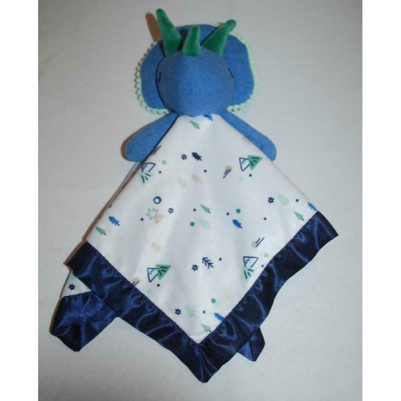 Cloud Island Security Blanket Blue Dinosaur Lovey Baby Triceratops Target - Picture 3 of 5